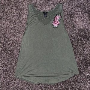 Women's Rose Tank Top Green